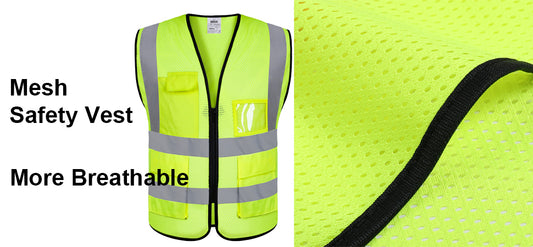 Mesh safety vest cutsom logo hi vis vest size S M L XL XXL