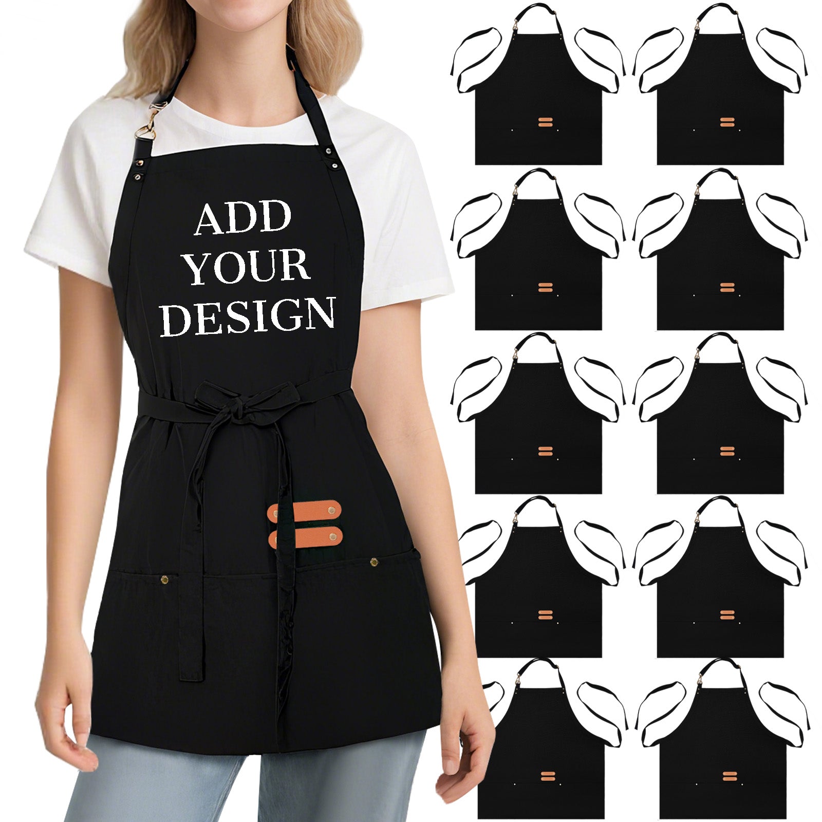 custom aprons for restaurants, bulk custom aprons, branded aprons for businesses.