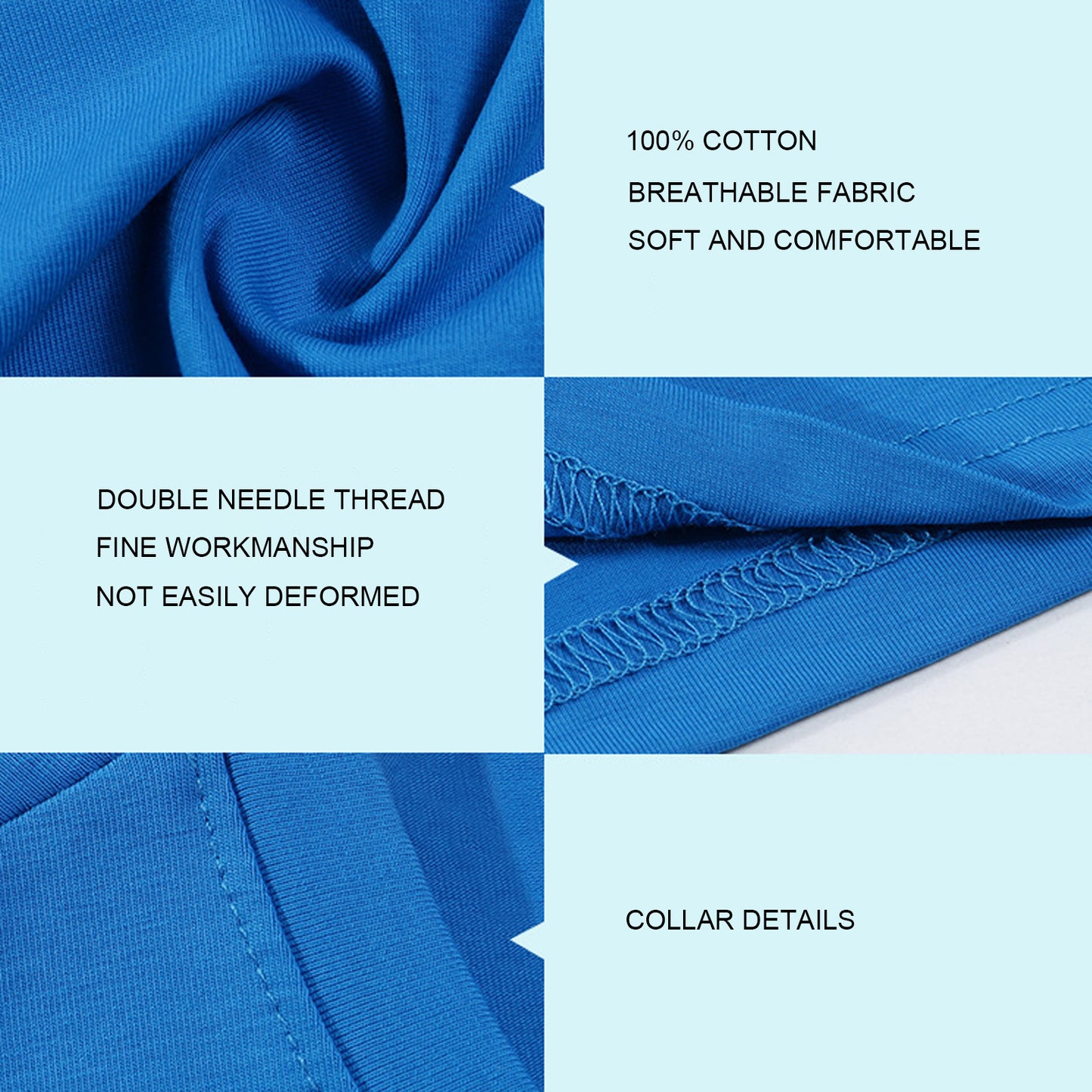 Cotton T Shirts Breathable Moisture Wicking with Odor Control