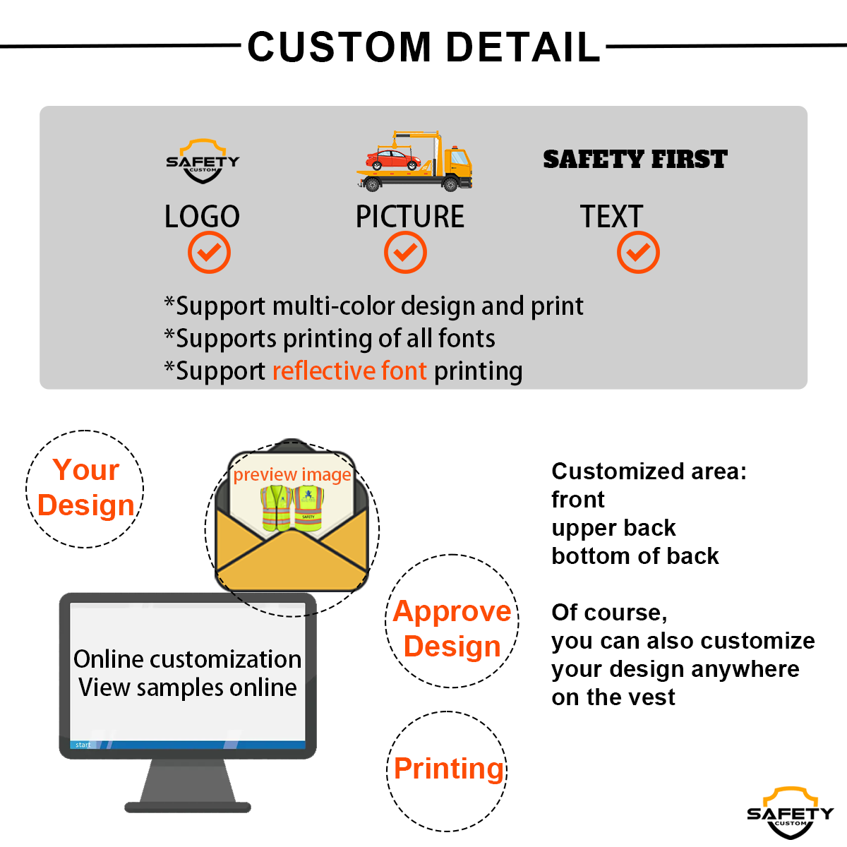 custom reflective vest