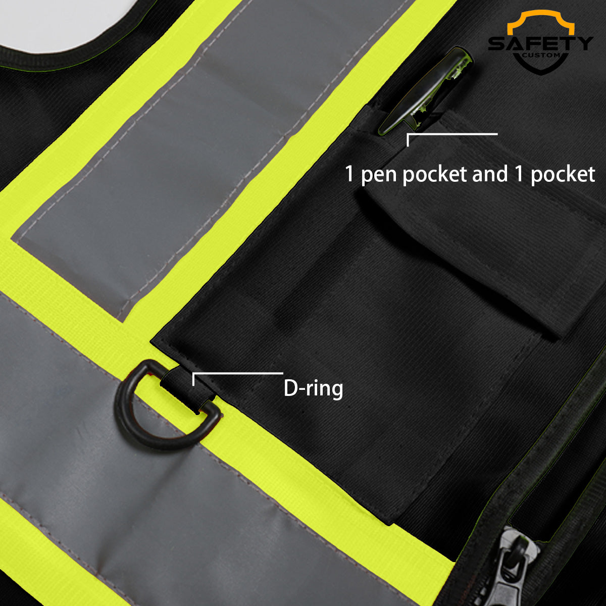 safety vests personalized work vests with logo customized high visibility vests with pockets