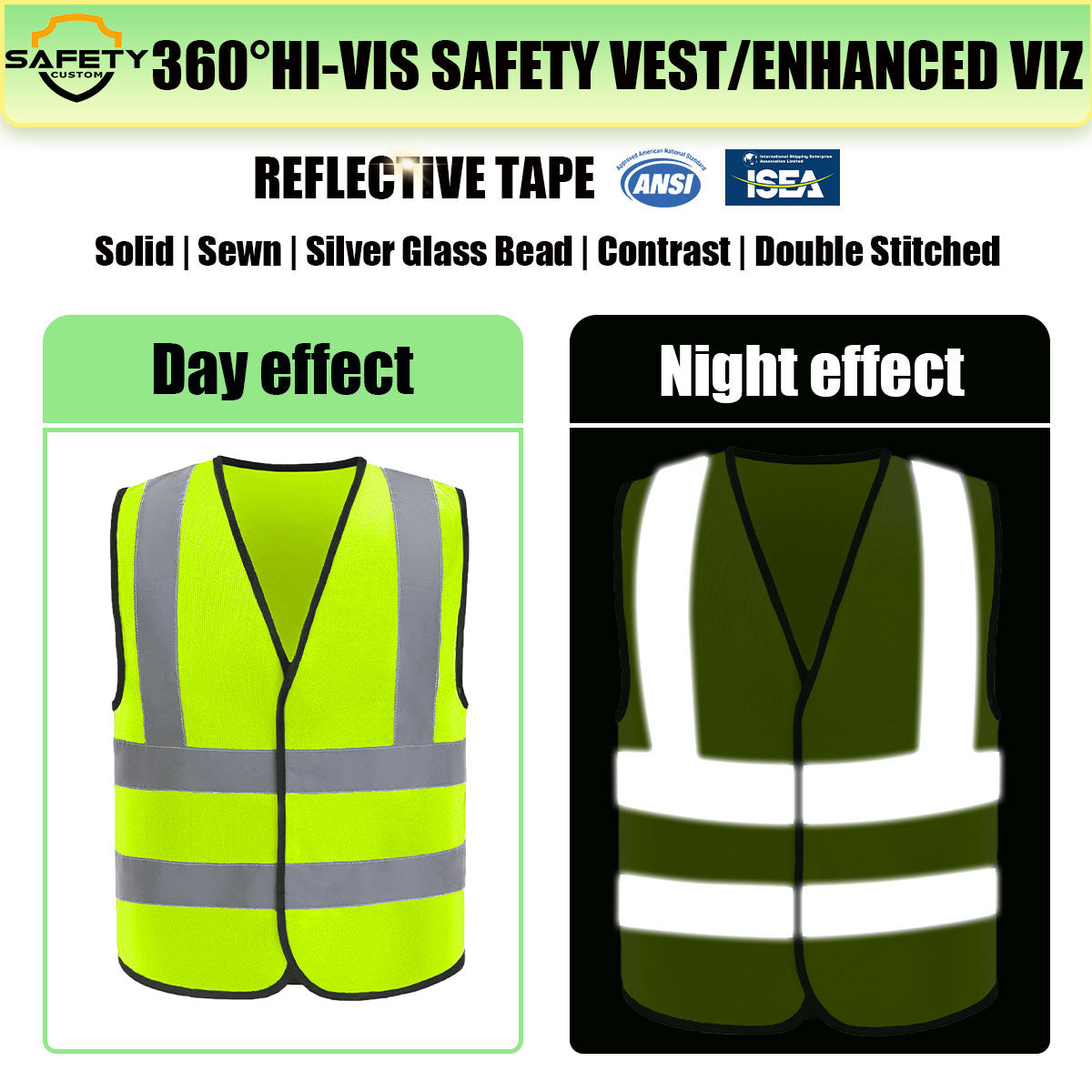 custom safety vest with pocket zipper customize hi vis vest reflective vest with logo yellow red orange reflective vest S M L XL XXL
