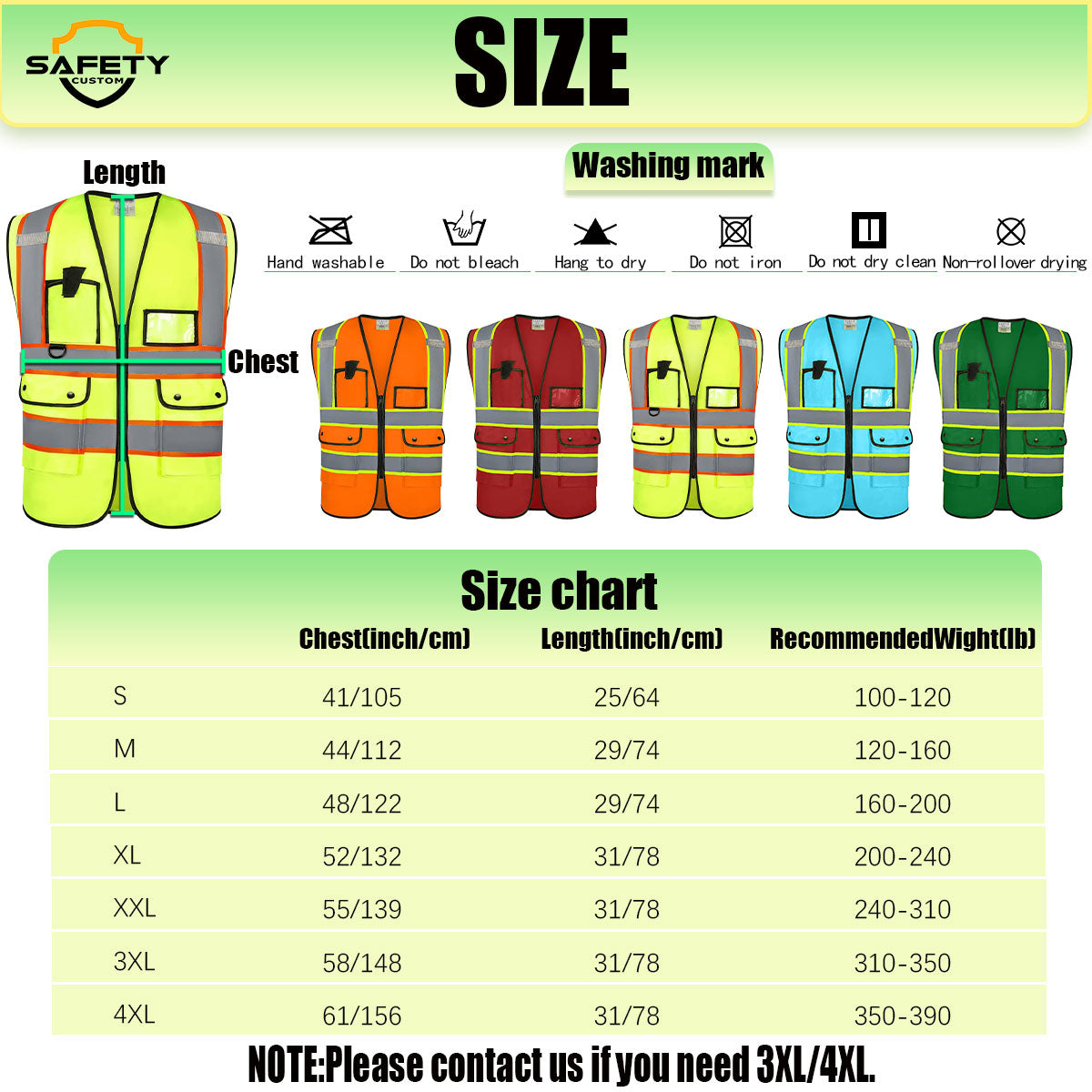high visibility vest custom logo text image custom construction vest orange yellow work vest printed hi vis vests
