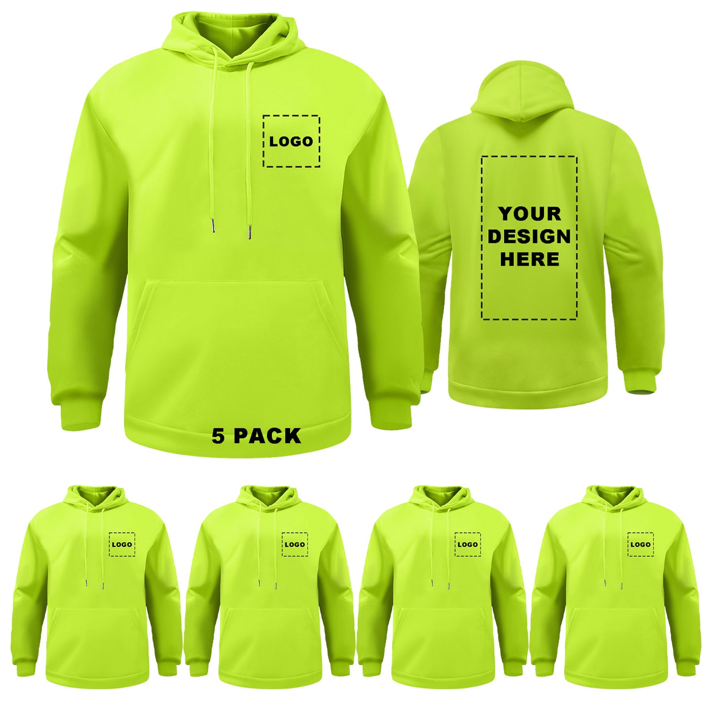 Custom Hi Vis Sweatshirts with Pocket