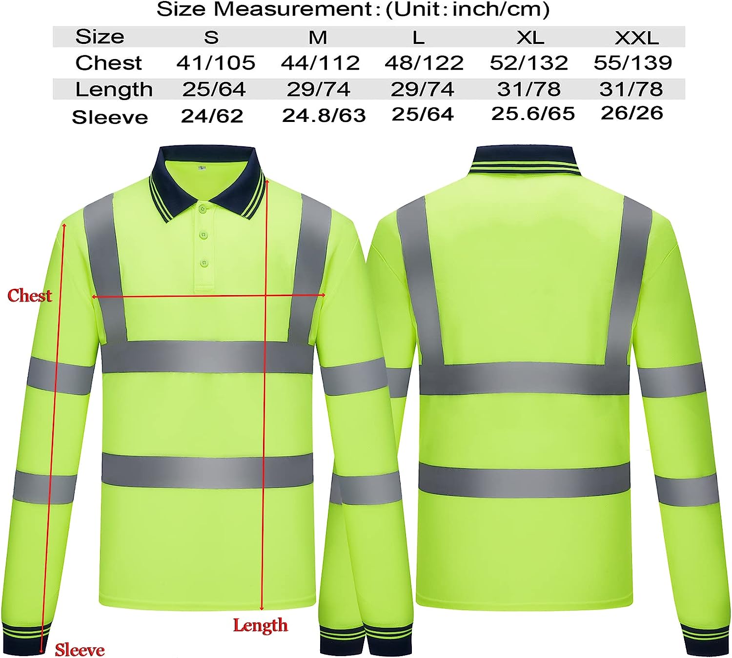 Custom Safety Shirts Breathable Safety Shirt High Visibility Class 2 Customized T Shirt Quick Dry Work Wear