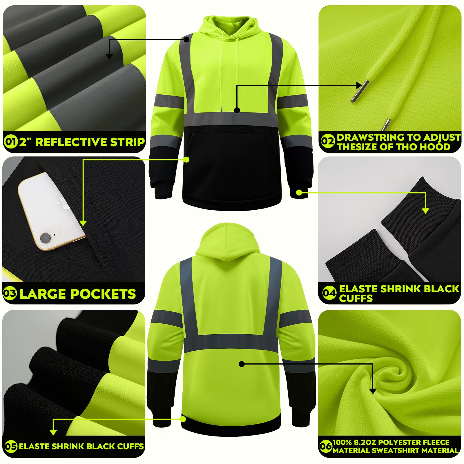 custom logo safety jackets reflective jackets hi-vis jackets