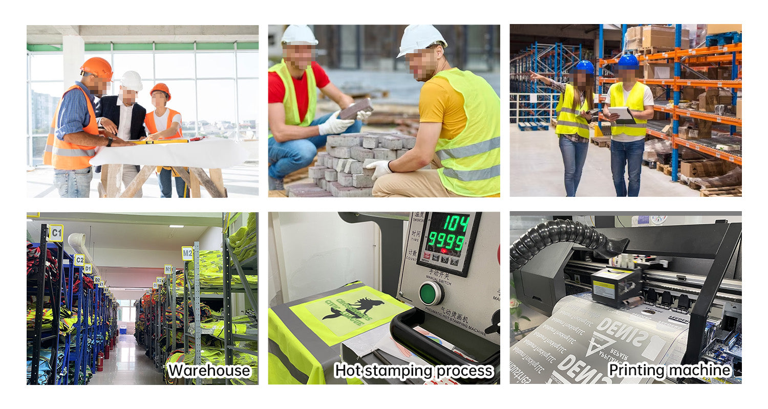 Custom safety vest logo customize hi vis vest reflective vest company logo no minimum wholesale