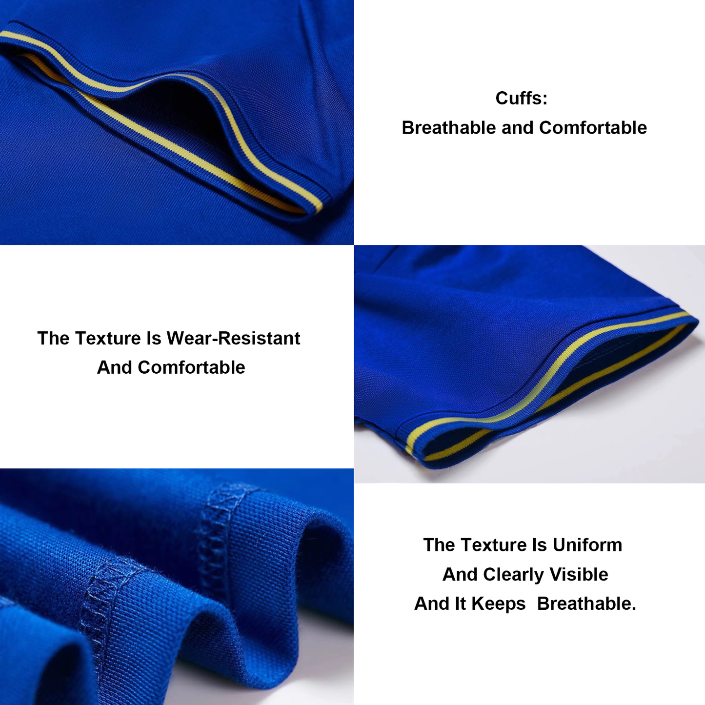 Custom blue polo shirts with logo S M L XL XXL Long and short Sleeve
