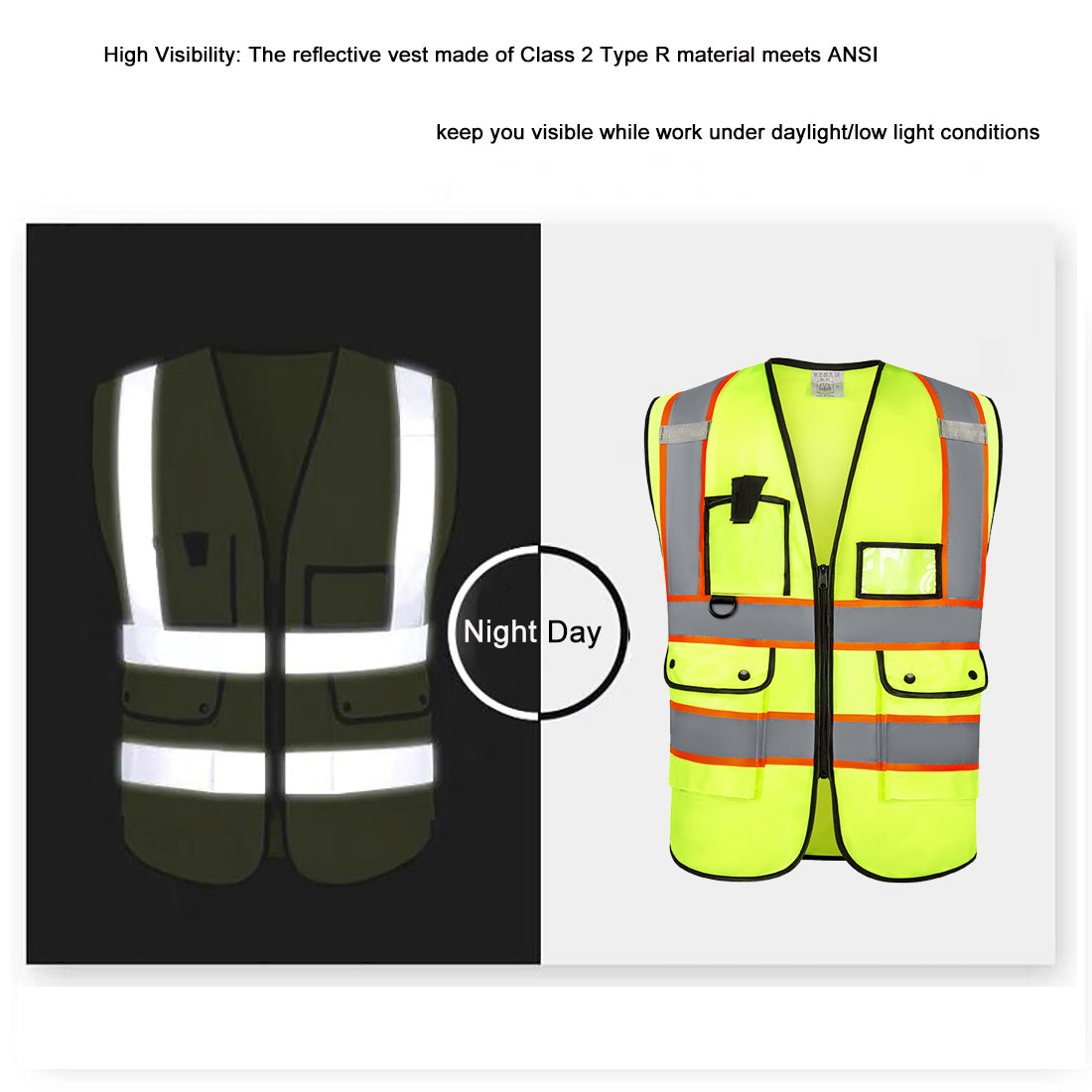 hi vis reflective vest multi pocket hi vis vest with company logo safety vest logo