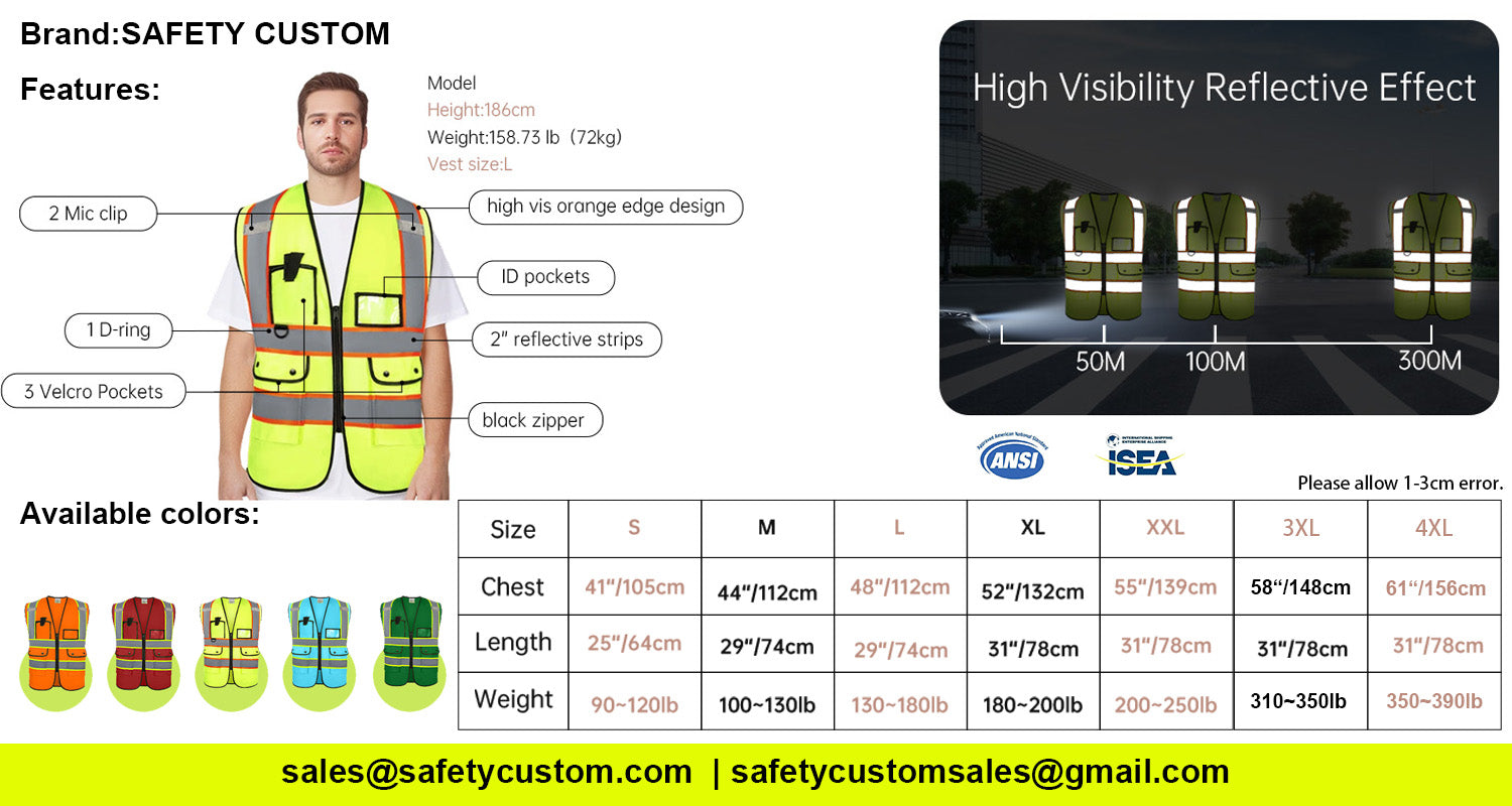 hi vis reflective vest for man woman
