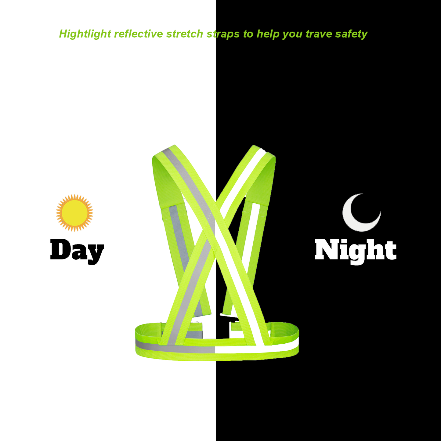 Reflective Straps High Visible Reflective Running Straps Adjustable Safety Straps for Night Outdoor