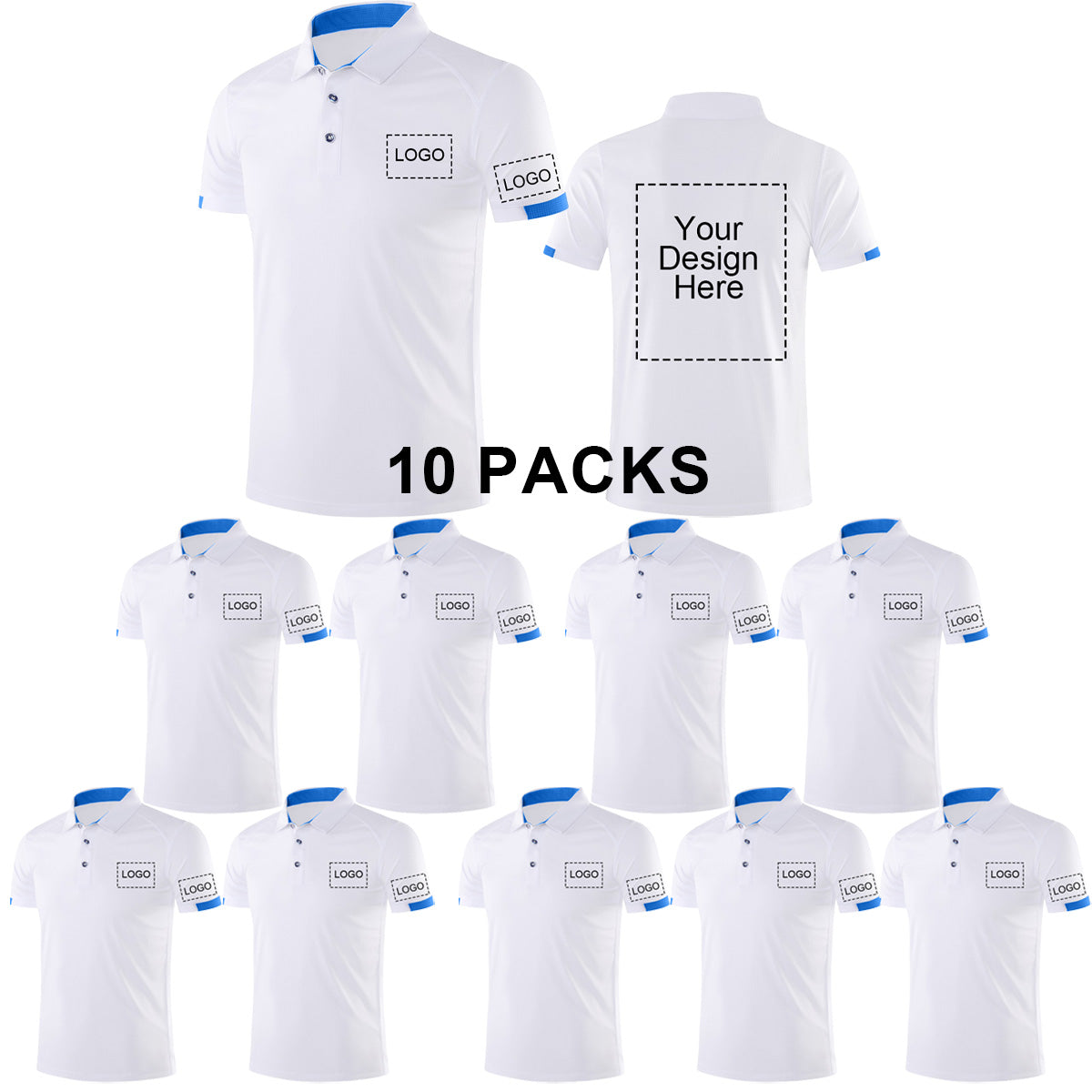 Custom Polo Shirt Design Your Own for Men Quick-Dry Athletic Short Sleeve Casual Moisture Wicking Golf Shirt Print Text Photo Logo