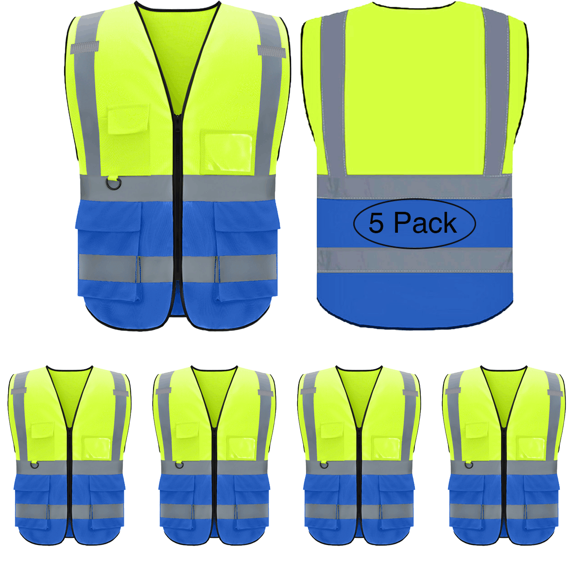 Custom safety vest customize hi vis vest reflective vest with logo yellow S M L XL XXL