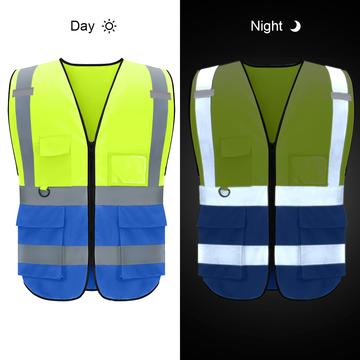 Custom safety vest customize hi vis vest reflective vest with logo yellow S M L XL XXL