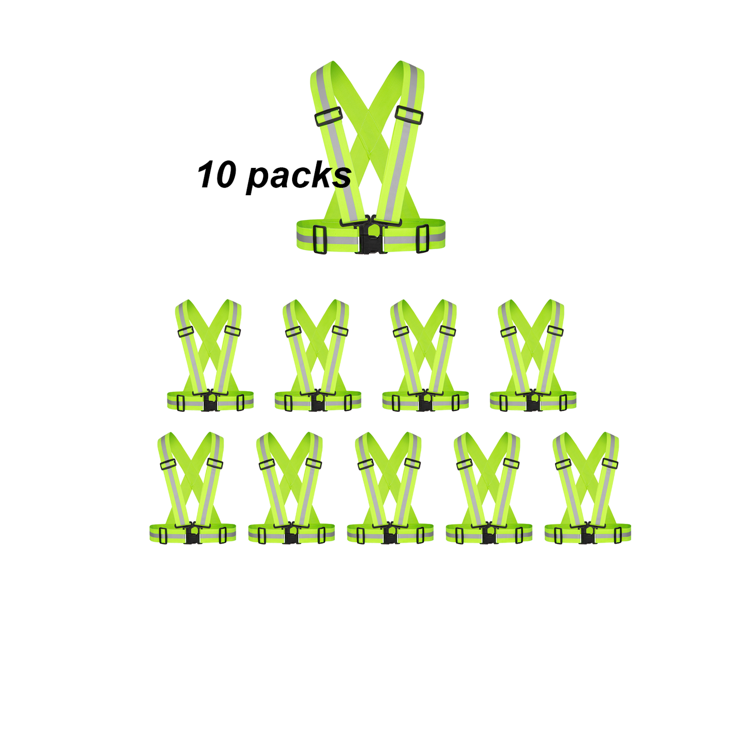 Bulk Yellow Reflective Harness Elastic and Reflective High-Vis Straps For Outdoor