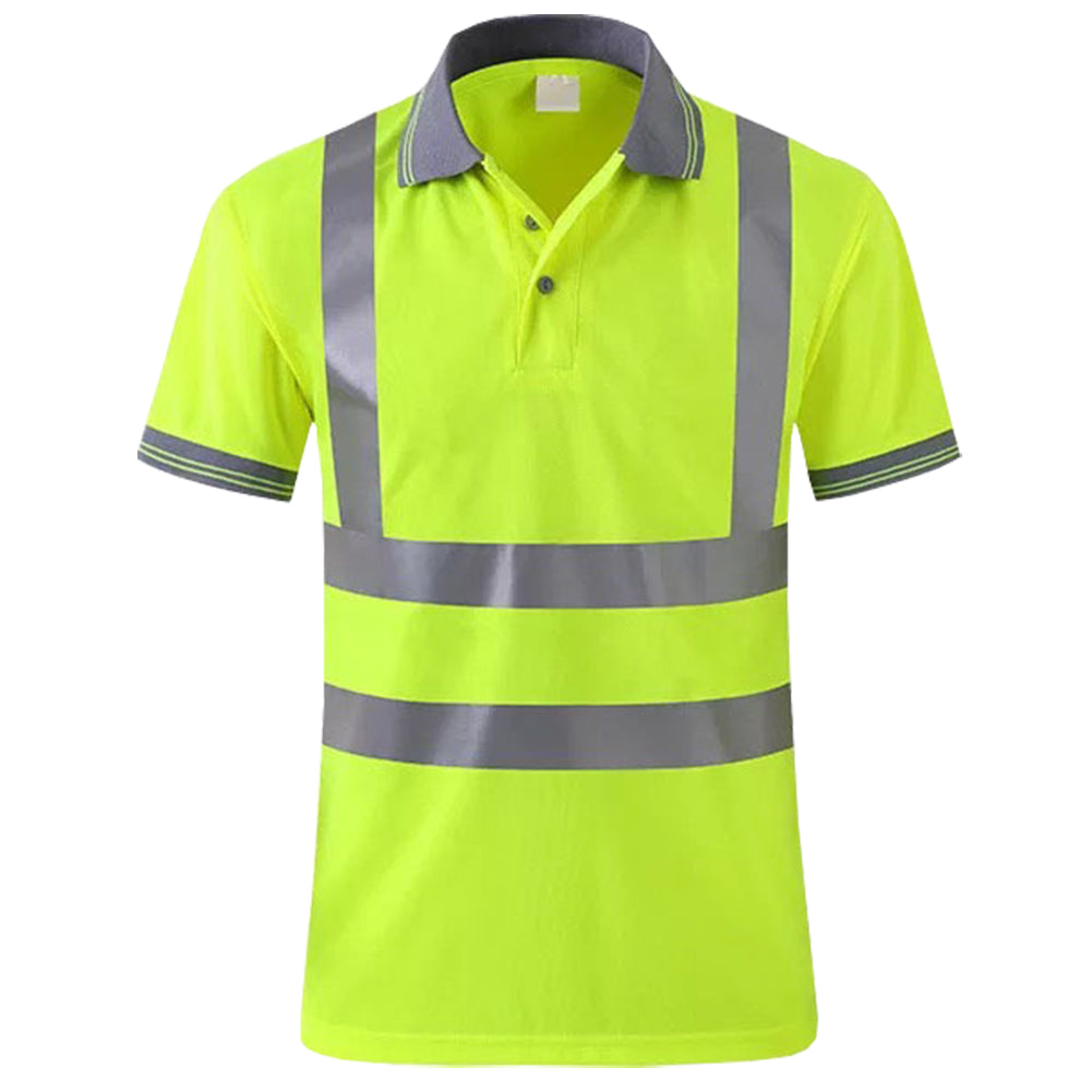 Custom hi vis polo shirts customize reflective polo shirts with logo S M L XL XXL Long and short Sleeve