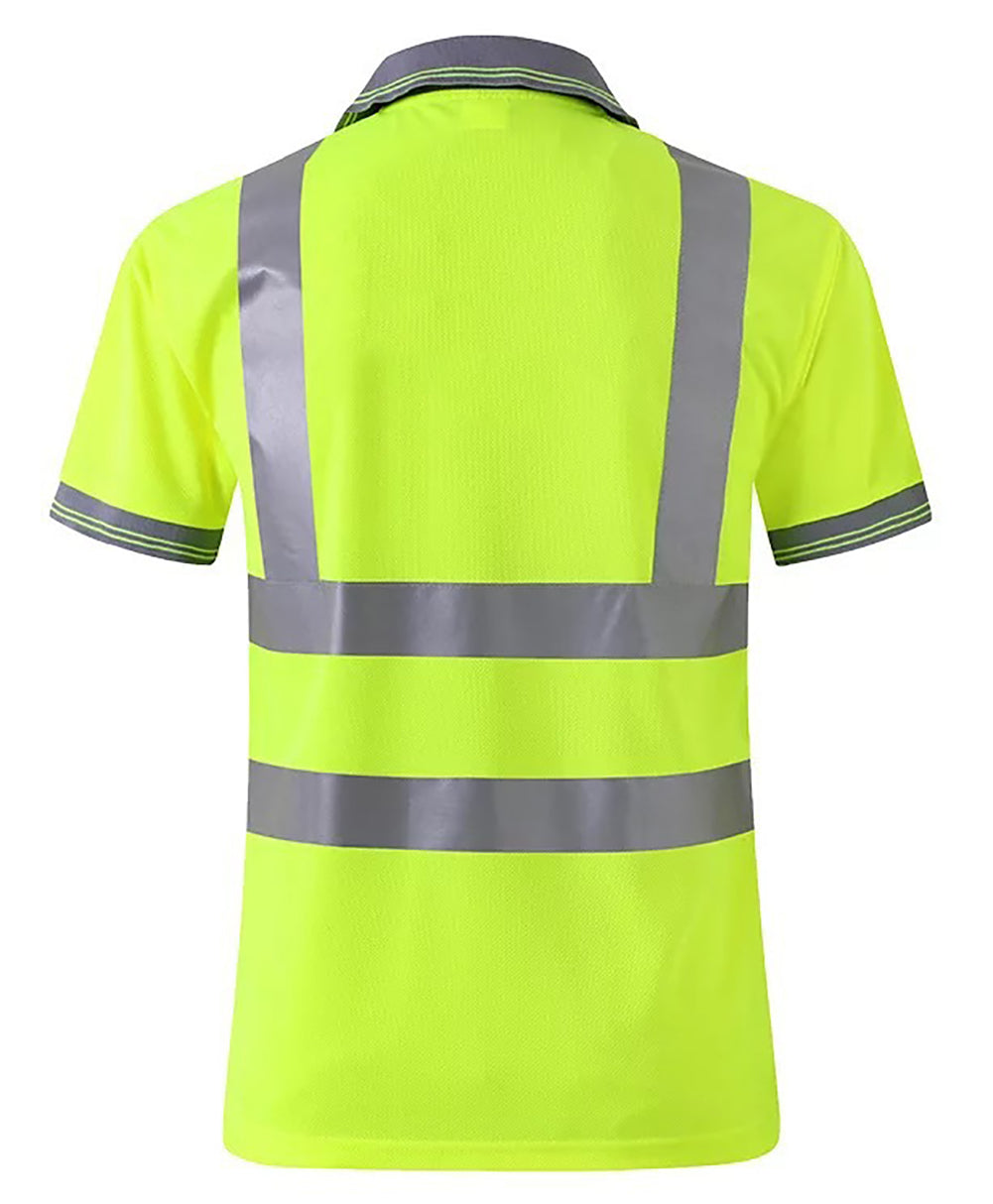Custom hi vis polo shirts customize reflective polo shirts with logo S M L XL XXL Long and short Sleeve