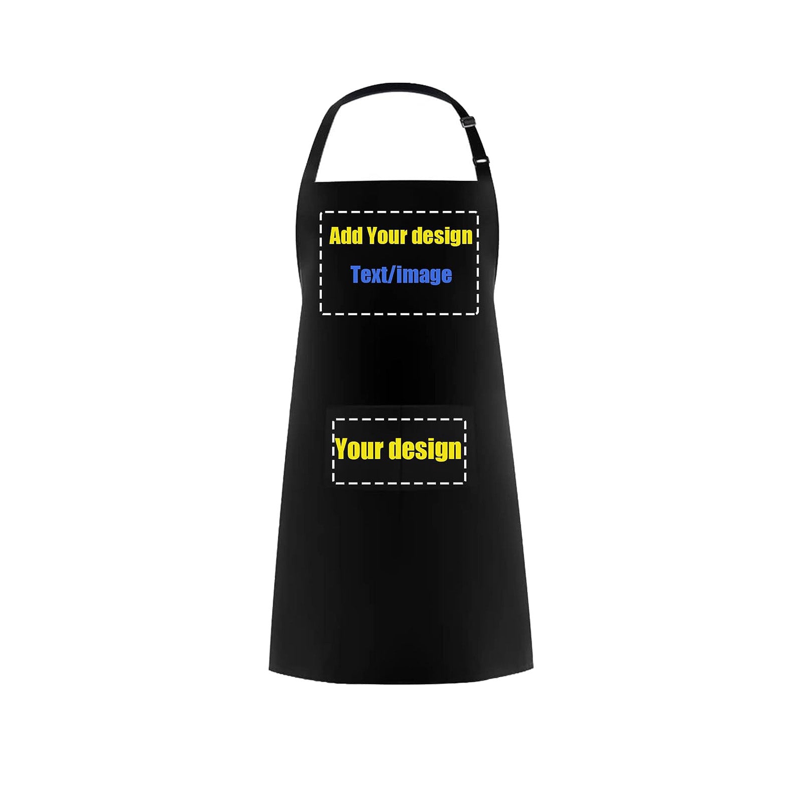 Customize Black Aprons for Work Grill Cook Chef Apron