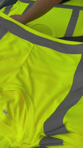 Custom hi vis shirts customize reflective shirts with logo S M L XL XXL Long and short Sleeve