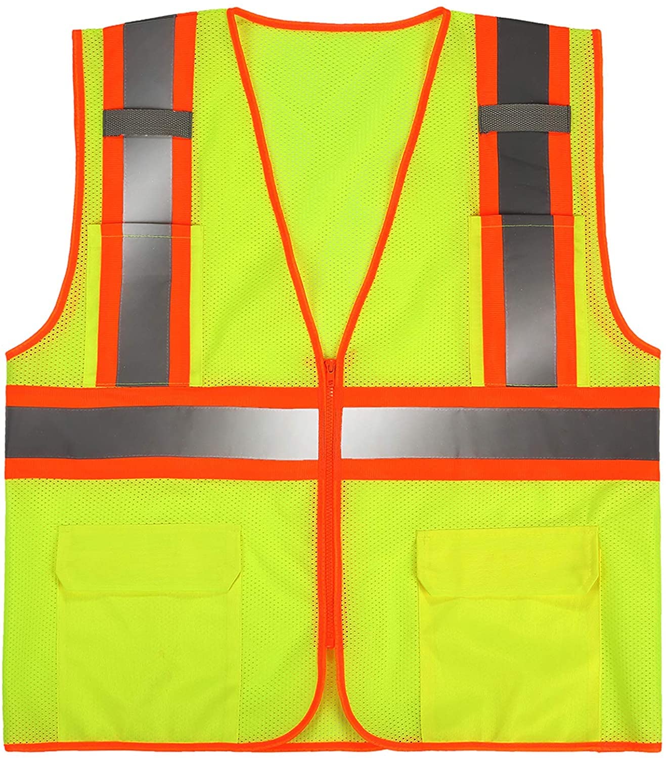 Custom safety vest customize hi vis vest reflective vest with logo yellow S M L XL XXL