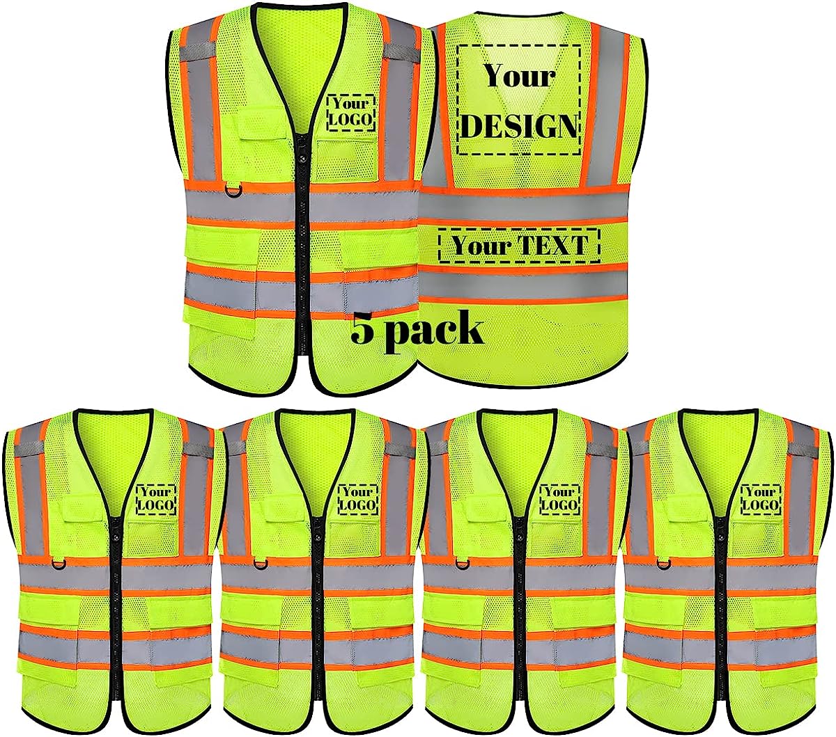bulk safety vest yellow vest with logo reflective safety vests ANSI compliant safety vests
