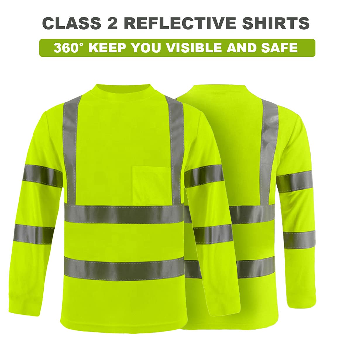 Custom hi vis T shirts customize reflective T-shirts with logo S M L XL XXL Long and short Sleeve