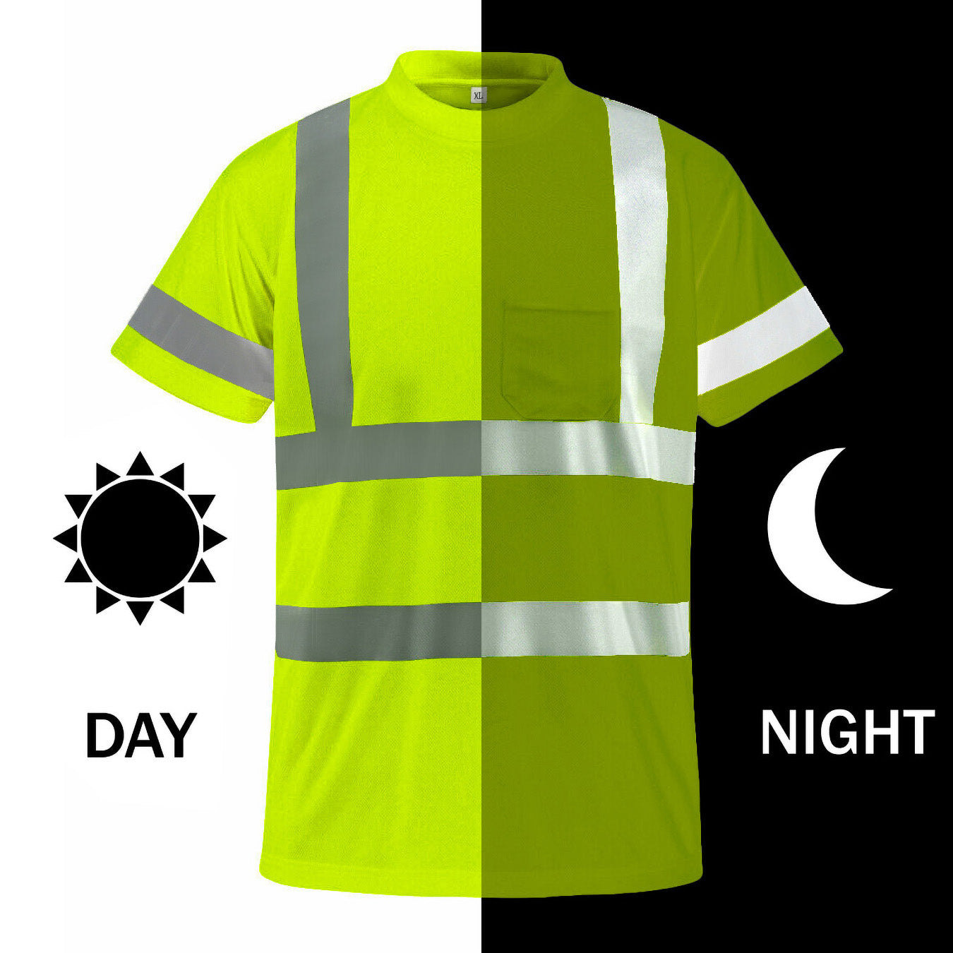 Custom hi vis shirts customize reflective shirts with logo S M L XL XXL Long and short Sleeve