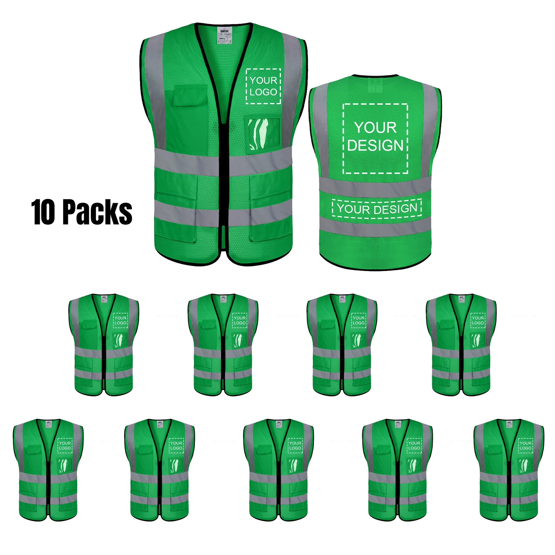 Custom safety vest customize hi vis vest reflective vest with logo yellow S M L XL XXL