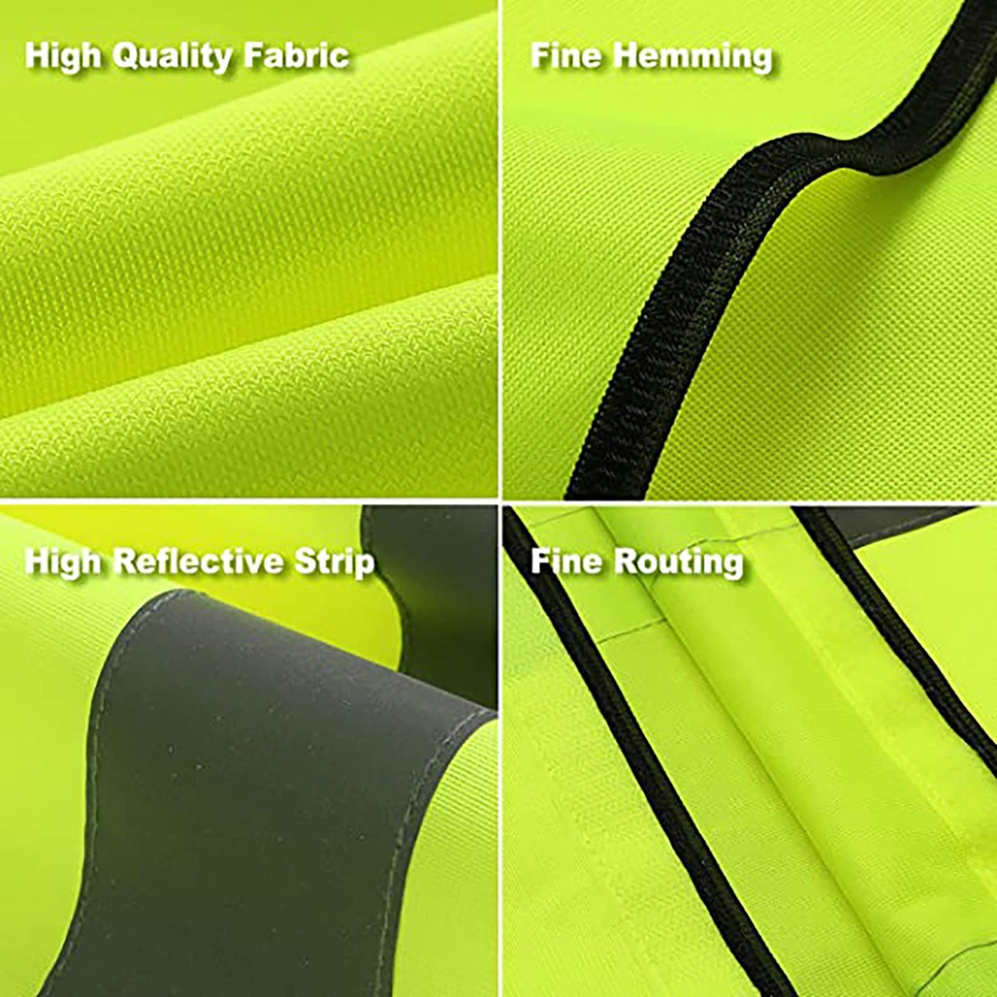 Custom safety vest customize hi vis vest reflective vest with logo yellow S M L XL XXL