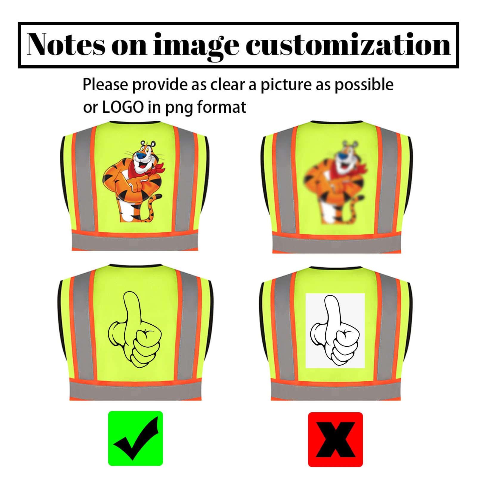 custom reflective safety vest wholesale for company logo