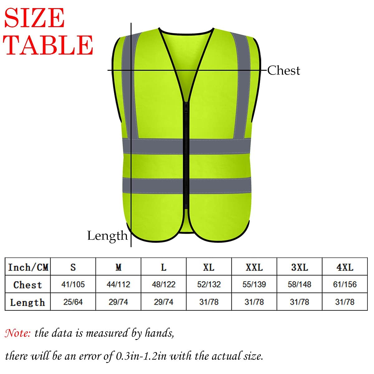 Custom safety vest customize hi vis vest reflective vest with logo yellow S M L XL XXL