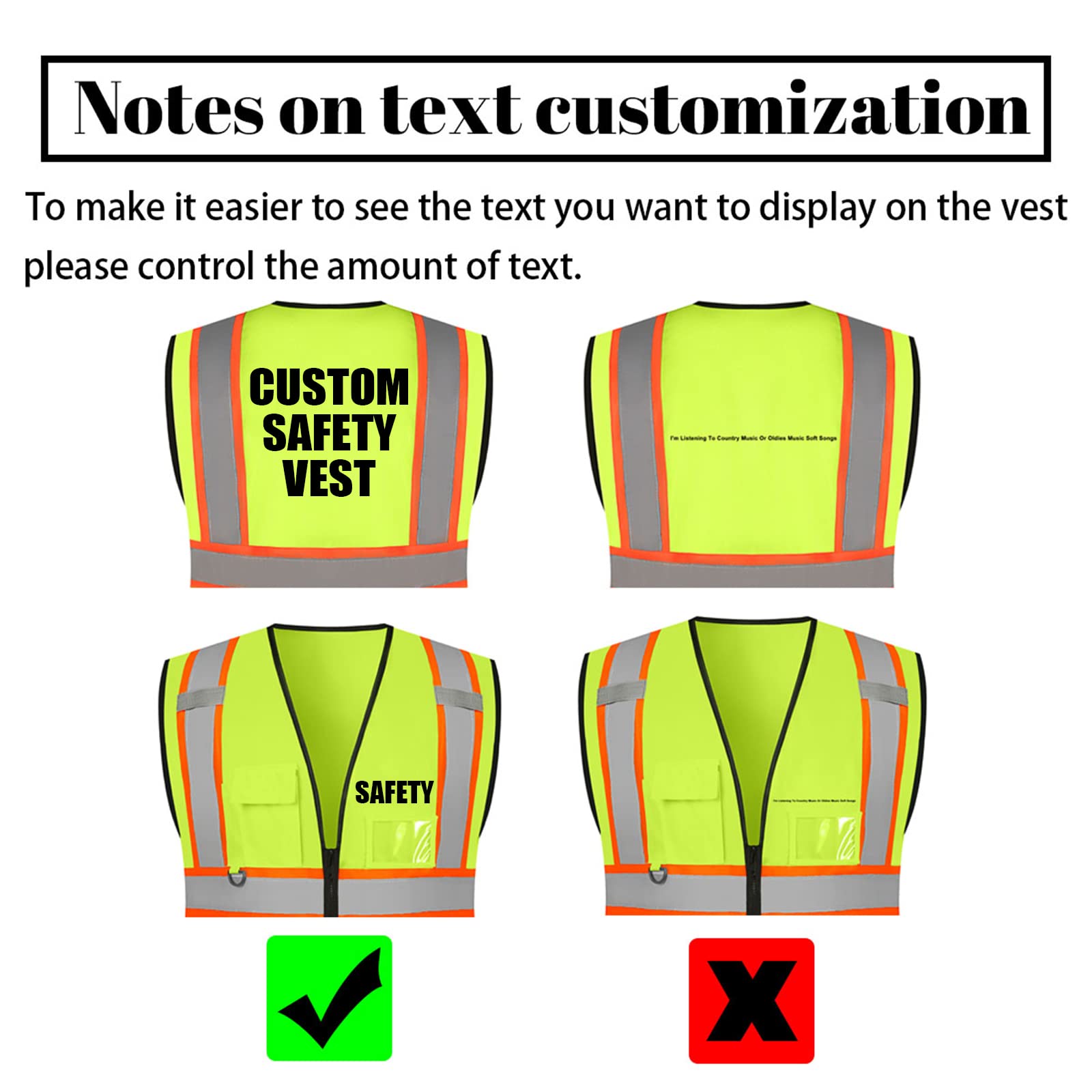 custom made hi vis clothing custom logo safety vest no minimum high visibility reflective multi pockets construction safety vest