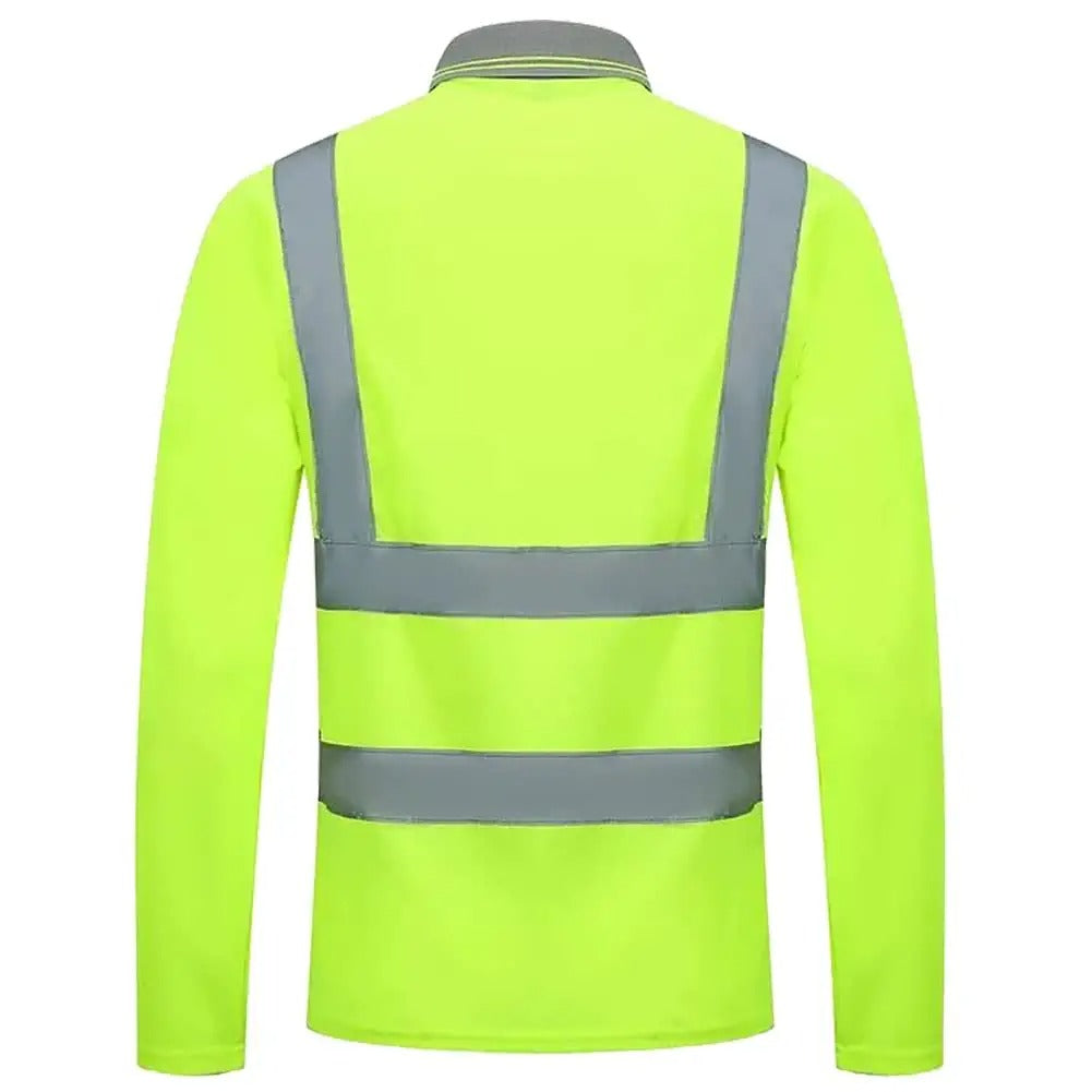 Custom hi vis polo shirts customize reflective polo shirts with logo S M L XL XXL Long and short Sleeve