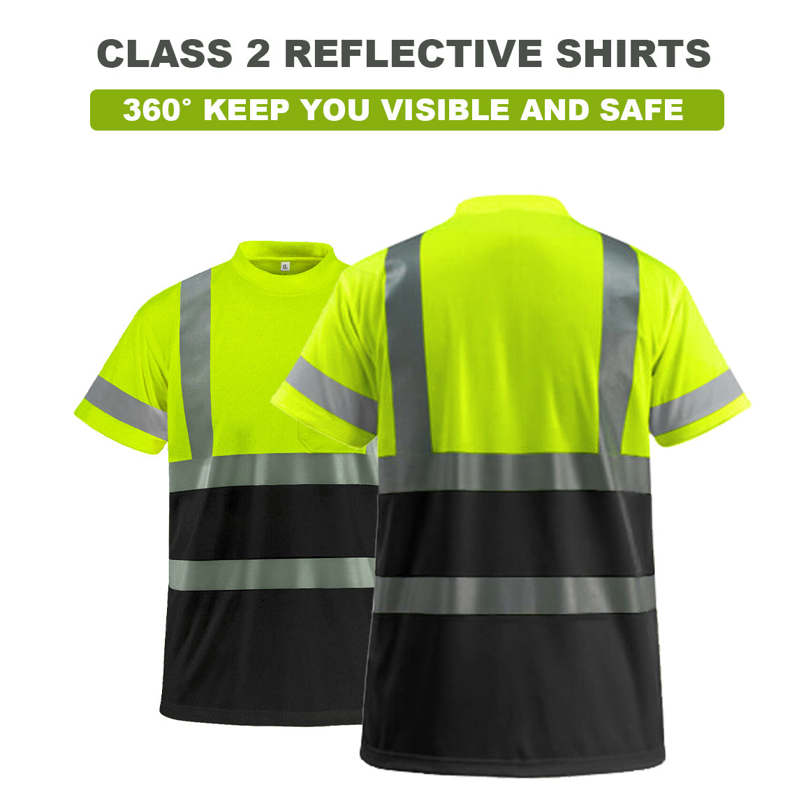Custom hi vis T shirts customize reflective T-shirts with logo S M L XL XXL Long and short Sleeve
