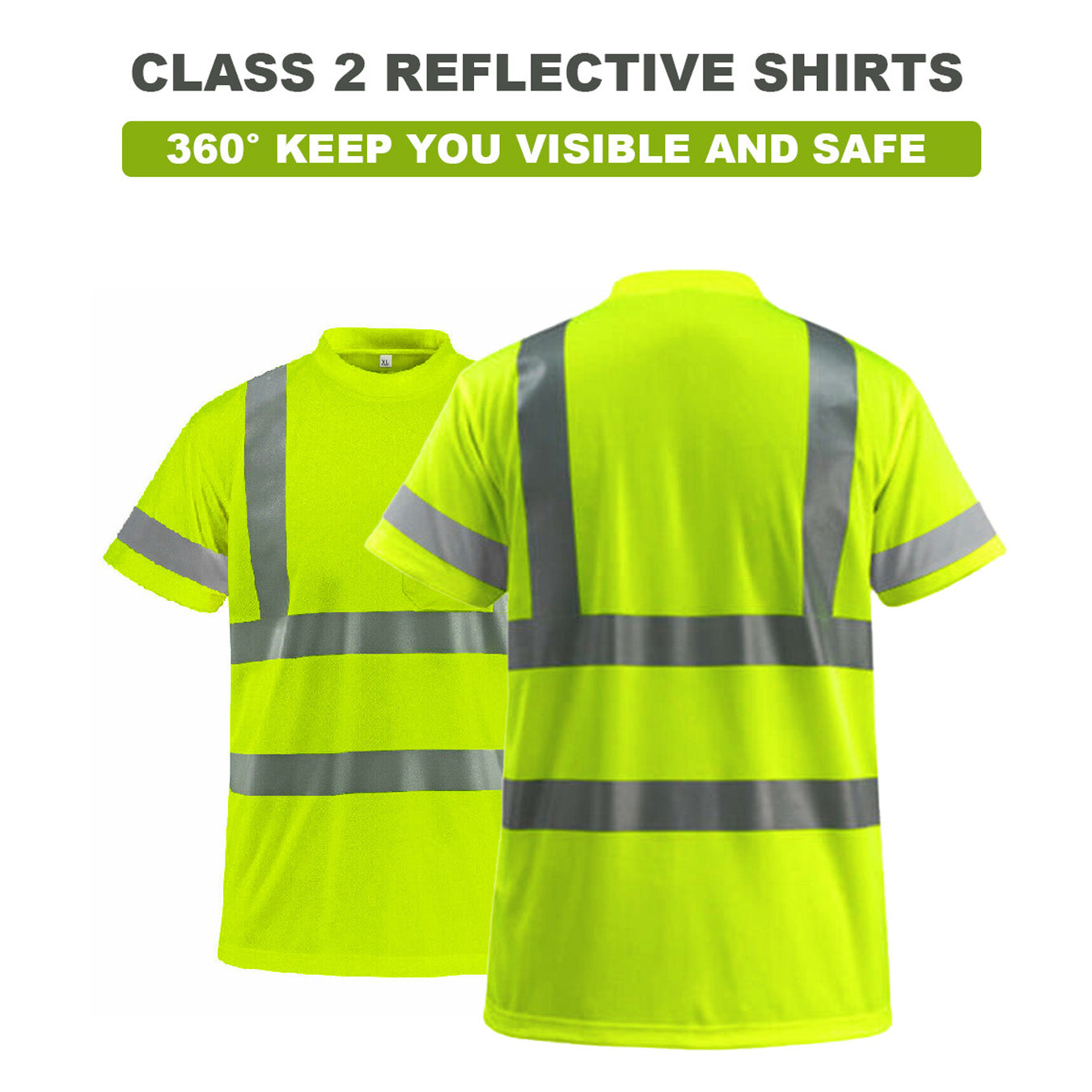 Custom hi vis shirts customize reflective shirts with logo S M L XL XXL Long and short Sleeve