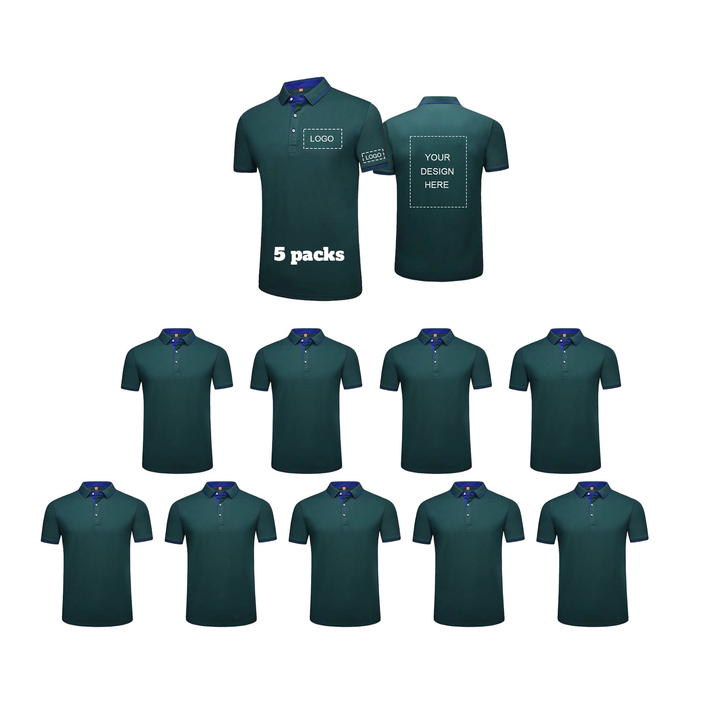 Custom Polo Shirts Cotton Polo Polyester Polo Shirts for Men Print Design Logo Text Image