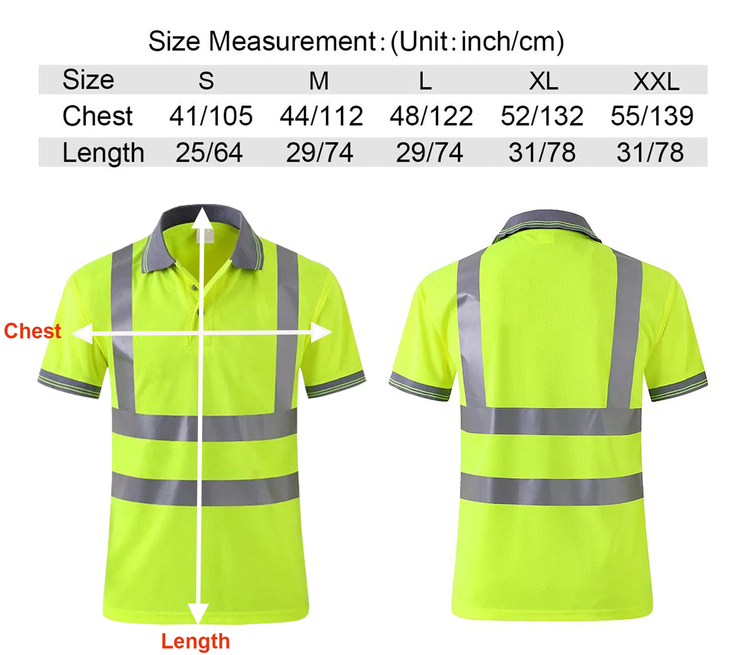 Custom hi vis polo shirts customize reflective polo shirts with logo S M L XL XXL Long and short Sleeve