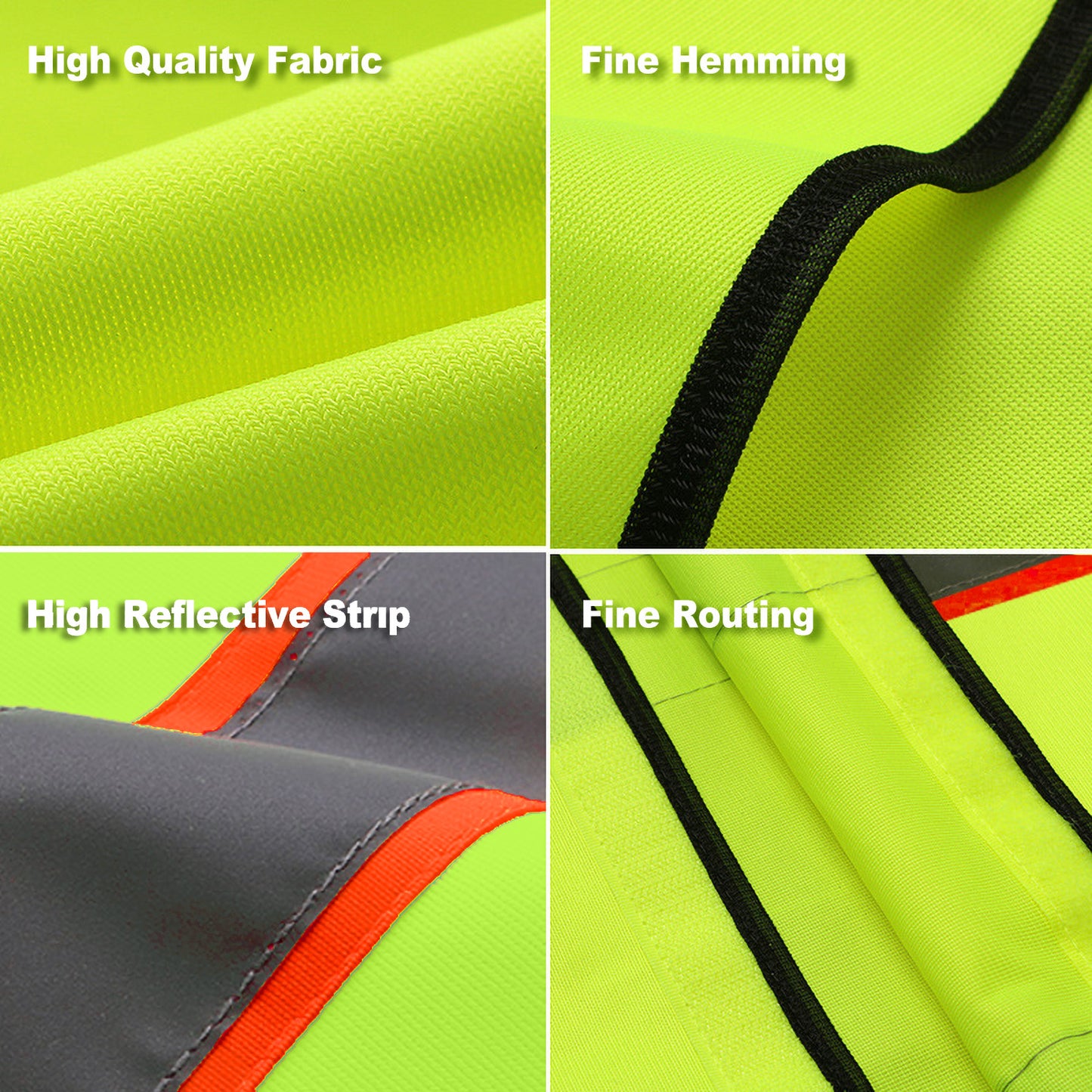 Custom safety vest customize hi vis vest reflective vest with logo yellow S M L XL XXL
