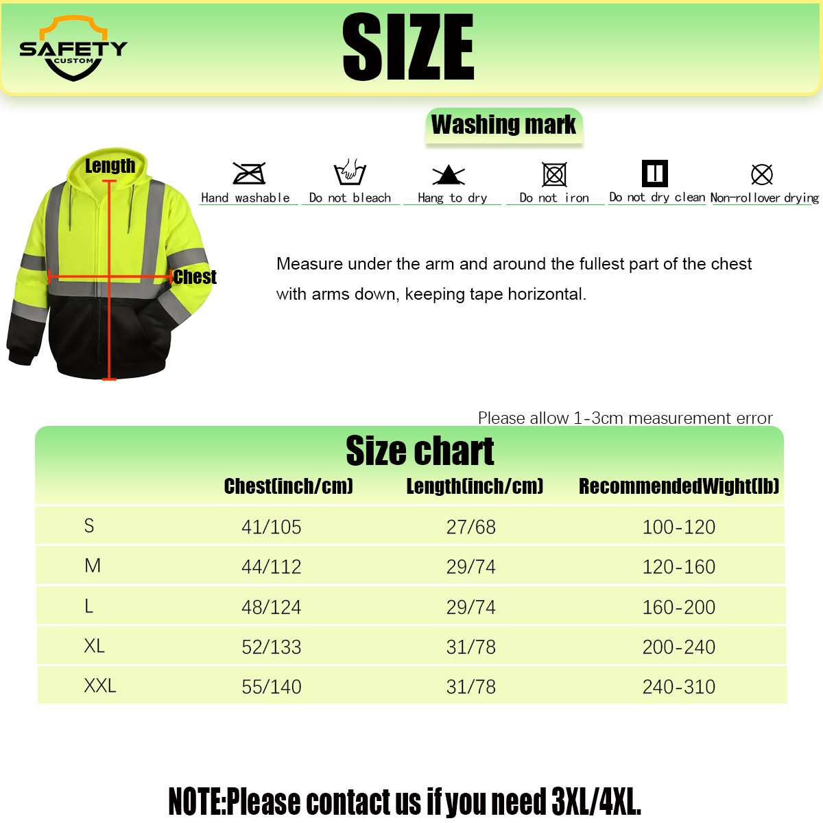 custom safety jackets custom safety sweatshirts