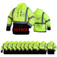 Custom LOGO Safety Jackets Pullover Safety Jacket with Large Pocket Zipper for Construction & Work High Visibility Class 3