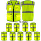 Gilet de sécurité en maille avec logo personnalisé, gilet réfléchissant haute visibilité, logo personnalisé, grandes poches zippées, vêtement de travail pour la construction