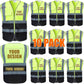 Custom Safety Vest Customized Logo with Pockets for Man Woman Construction Workwear High Visibility Reflective Class 2