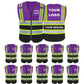Safety Vest Custom Logo Security High Visibility Reflective Vest Class 2 ANSI/ISEA with Pockets Outdoor Workwear Vest Construction Hi Vis Vest