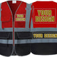 Custom Safety Vest Customized Logo with Pockets for Man Woman Construction Workwear High Visibility Reflective Class 2