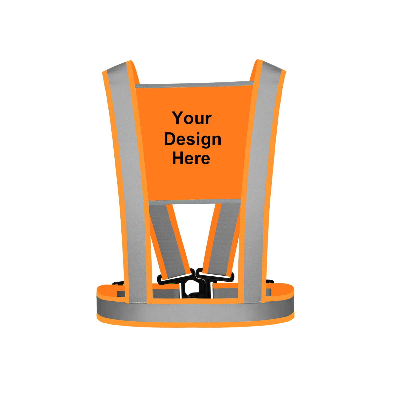 Orange Adjustable Safety Vests High Visible Reflective Belt Straps