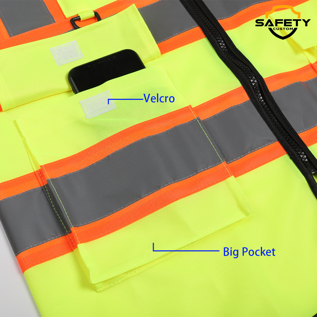 custom safety vest with company logo no limits