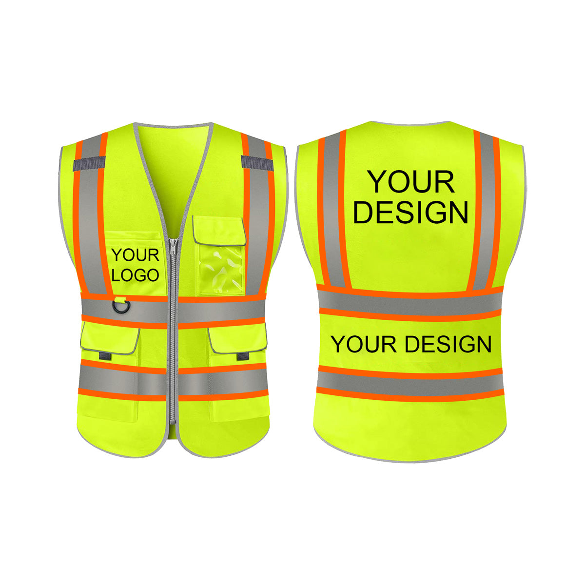 High Visibility Reflective Safety Vest with Pockets