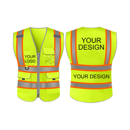 High Visibility Reflective Safety Vest with Pockets