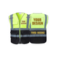 Chaleco de seguridad personalizado con logotipo personalizado y bolsillos para hombre y mujer, ropa de trabajo de construcción, reflectante de alta visibilidad clase 2.