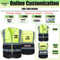 Custom Safety Vest Customized Logo with Pockets for Man Woman Construction Workwear High Visibility Reflective Class 2